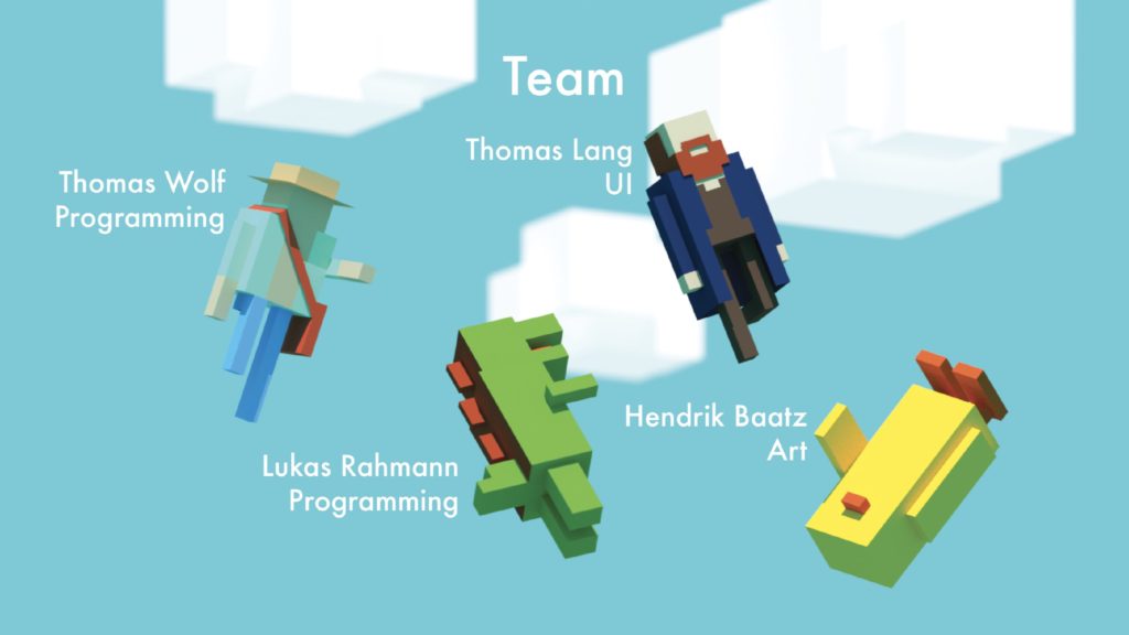 Indoor Astronaut Team
Thomas Wolf
Hendrik Baatz
Thomas Lang
Lukas Rahmann