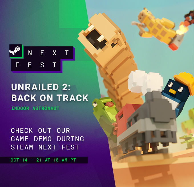 Try out Unrailed 2 during Steam Next!